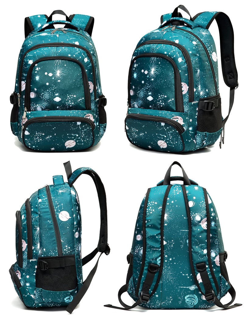 BLUEFAIRY Kids Backpack for Boys Girls Bookbags for Elementary Primary Middle School Bags Book Bags for Teens Adolescentes Back to School Gifts Mochilas Escolares para NiÃƒÂ±as Galaxy Cyan - Image 2